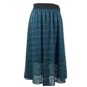 Lularoe Lola skirt size S 4-6 lace elastic waist